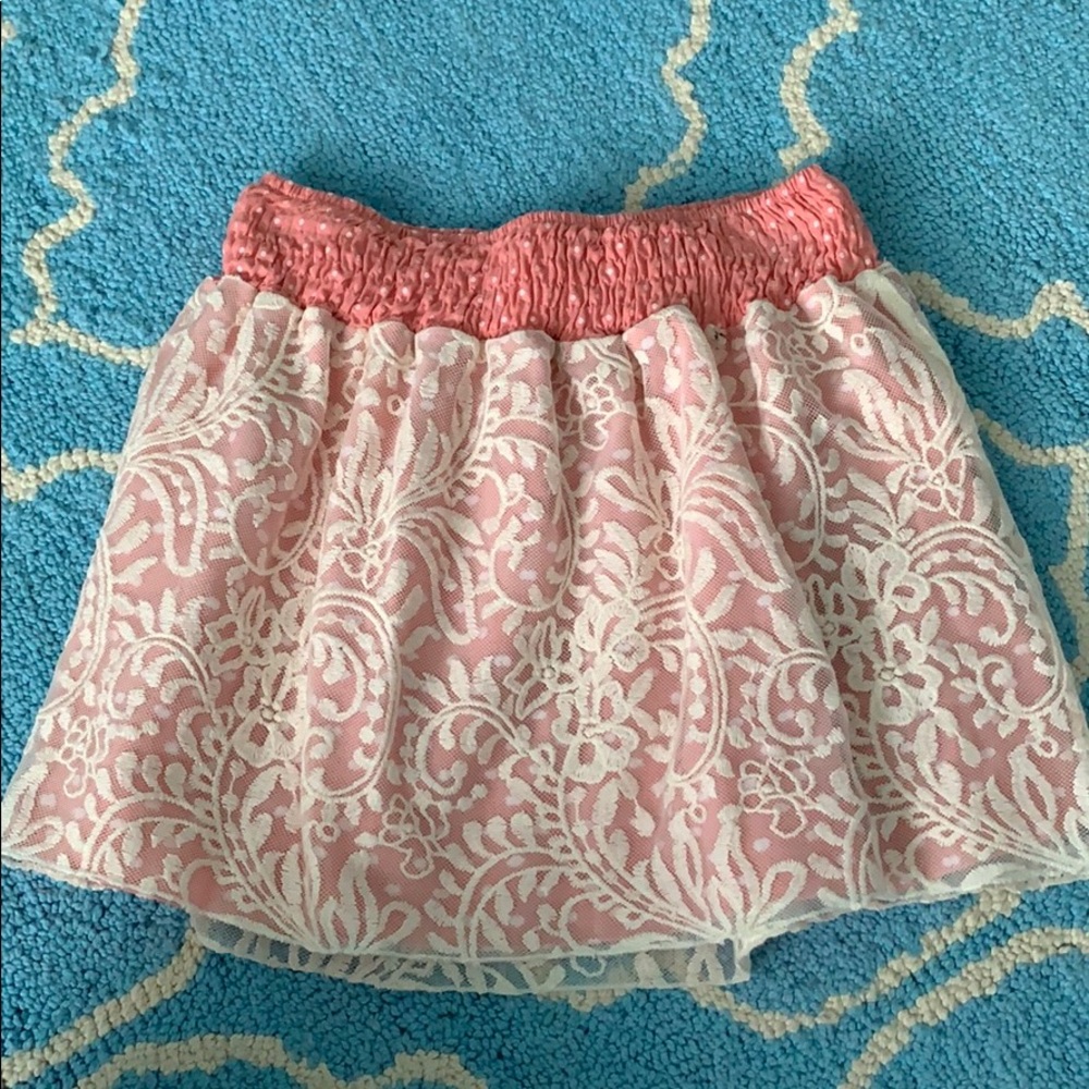 Nanos pink skirt with lace size 5